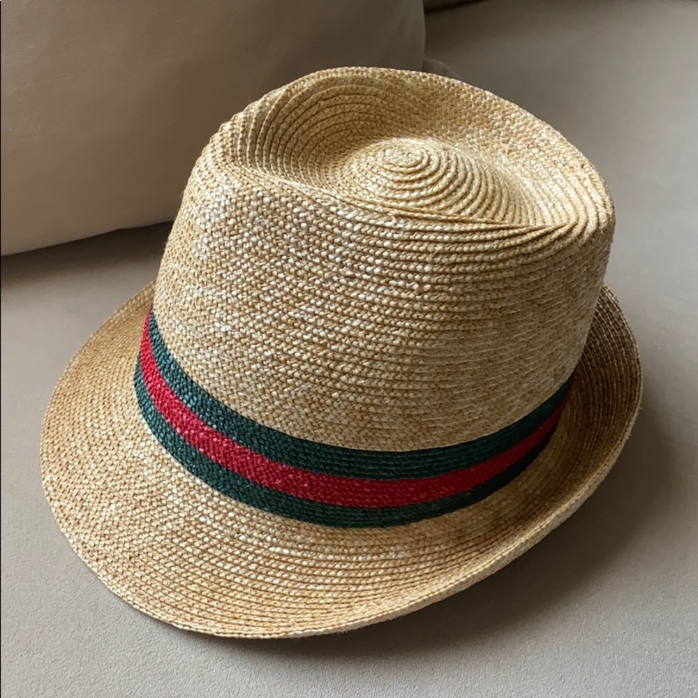 Gucci woven straw bucket hat
